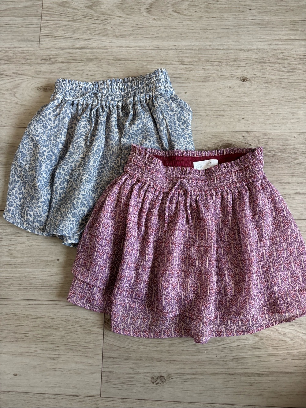Zara Ruffled Floral Print Bermuda Skorts Bundle of 2 Size 8
